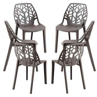 Regalos Miguel Regalos Miguel - Packs Sillas - Pack 6 Sillas Hissar Polipropileno - Gris Oscuro