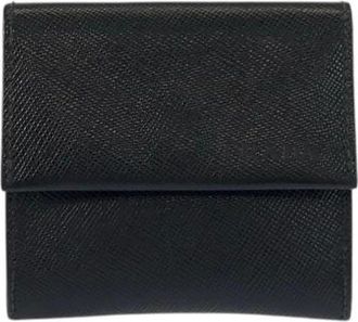 Prada Pre-owned Wallets, male, Black, Size: ONE SIZE Pre-owned Saffiano Leather Coin Case