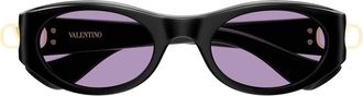 Valentino Sunglasses Vg0015 S 002 Black/Purple Women