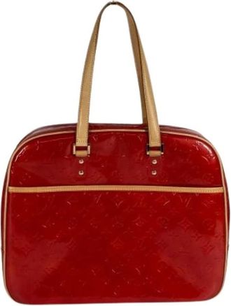 Louis Vuitton Pre-owned Handbags, female, Red, Size: ONE SIZE Pre-owned Vintage Monogram Vernis Boston Bag