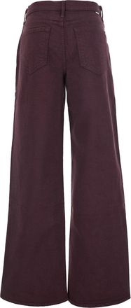 Mother Womens Sneakers Rerun Zip Burgundy Cotton Jean
