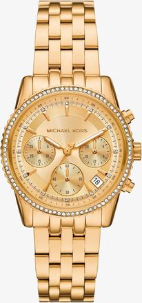 Michael Kors Mini Bryant Pav&eacute; Gold-Tone Watch