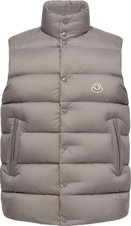 Moncler Moncler Tibb Down Vest, Men, Grey, Size: 0