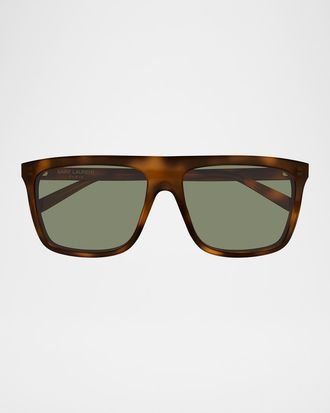Saint Laurent Men & apos;s SL 904 Acetate Aviator Sunglasses