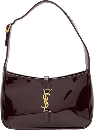 Saint Laurent Red Patent Leather Monogram Le 5 A 7 Hobo (Authentic Pre-Loved)