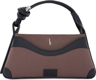 Behno Melina Canvas Crossbody Satchel in Cacao/Black at Nordstrom