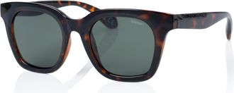 Superdry Sonnenbrille SUPERDRY Modell 996073, Damen, havanna, gemustert, leicht durchscheinend, leicht gl&auml;nzend, Sonnenbrillen Sonnenbrille, Form Feminin, Logo