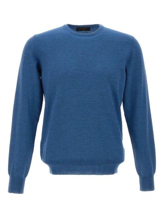 Gran Sasso crew-neck ribbed-trims sweater - Blauw