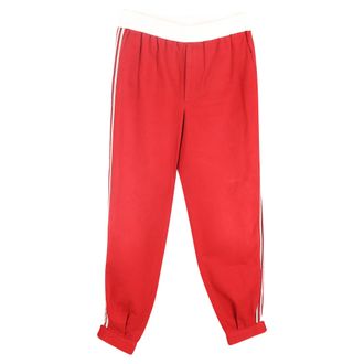 Gucci Gucci militaire drillbroek met gesp in rood katoen