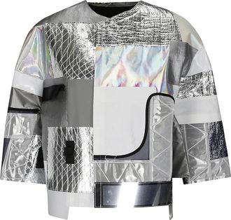 Junya Watanabe Giacca con design patchwork - Argento