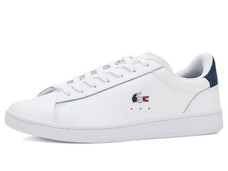 Lacoste Carnaby Set Trainers Mens Lace-up Boots White/Navy/Red : 10.5 D - Medium, Leather/Rubber/Suede