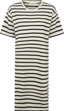 Jil Sander Cotton Crew-Neck Jurk - Dames - Casual kleedjes - Veelkleurig - M - Katoen - Kleedjes