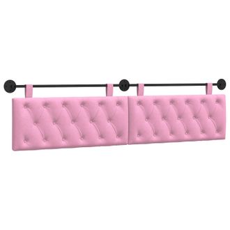 vidaXL Cabecero Colgante Rosa Tela Vidaxl