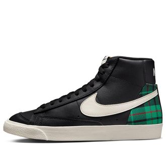Nike Blazer Mid 77 Premium Black Green Tartan Plaid DV0796-001
