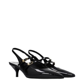 Celine Womens Black Leather Sandals