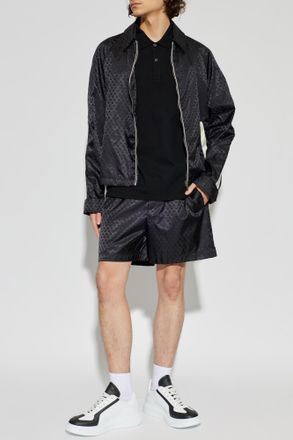 Alexander McQueen Polo With Logo, Mens, Black