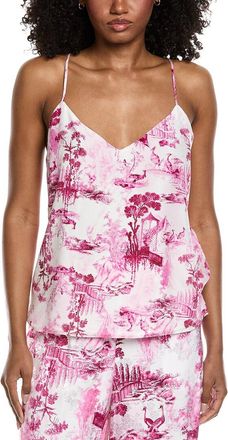 L'agence Jane Spaghetti Strap Silk Top
