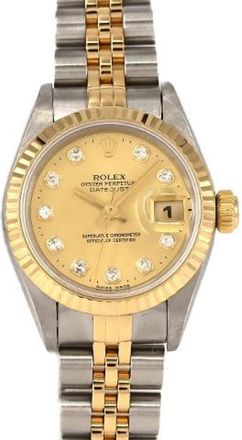 Rolex Pre-owned Datejust Stainless Steel Automatic - Dames - Vintage Horloges - Geel - ONE Size - Vintage