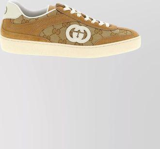 Gucci monogram low-top sneakers rubber sole