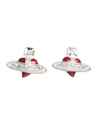 Vivienne Westwood NEW DIAMANTE HEART EARRINGS