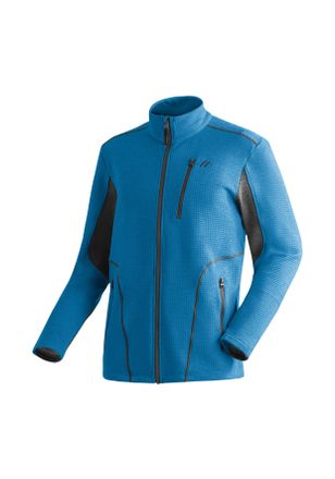 Maier Sports Fleecejacke MAIER SPORTS Tesila M, Herren, Gr. 54, blau, 69% Polyester, 24% Viskose, 7% Elasthan, hoch geschlossener Ausschnitt, Jacken Fleecejacke, H