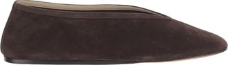 Le Monde Beryl Suede Flat Shoes With Tapered Toe And Rubber Sole
