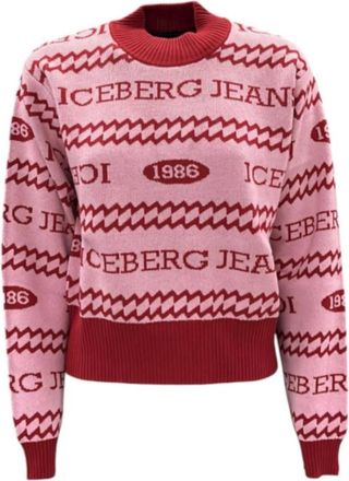 Iceberg Gebreide Trui - Dames - Ronde hals truien - Veelkleurig - S - Truien & Vesten