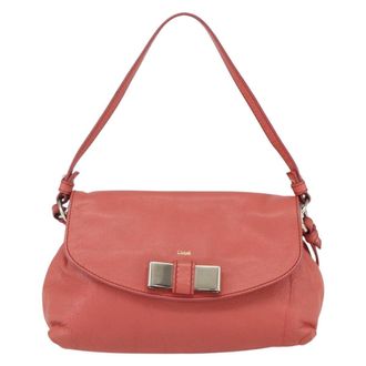 Chlo&eacute; Lily Handbag Leather Pink Leather Handbag (Pre-Owned)