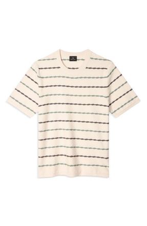 Paul Smith Short Sleeve Stripe Sweater in Ivory at Nordstrom, Size Xx-Large