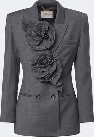Blumarine Floral-appliqu&eacute; blazer