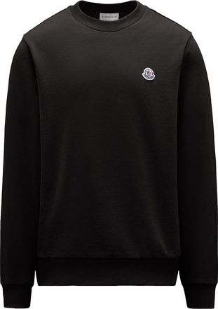 Moncler Moncler Logo Patch Cotton Sweatshirt, Men, Black, Size: 3xl