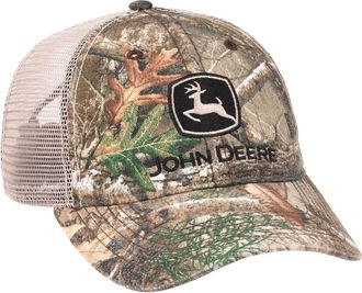 John Deere Mens Washed Edge Camo with Mesh Hat/Cap - LP69050