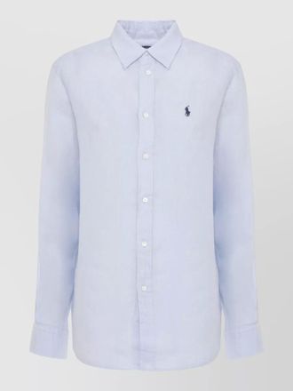 Ralph Lauren long sleeve linen shirt buttoned cuffs collar