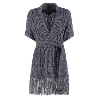 Nenette Cardigan a trecce - - Knitwear - Donna - Grigio - S