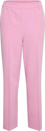 Kaffe Roze Frost High Waist Broek - Dames - Straight fit broeken - Roze - 3XL - Broeken