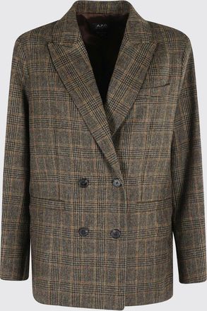 A.P.C. Blazer a doppiopetto tartan A. p.c. di lana