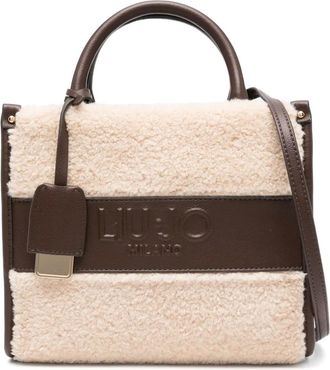 Liu Jo shearling leather tote bag - Neutrals