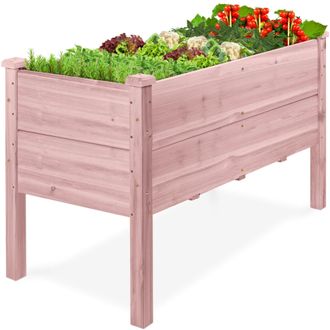 Best Choice Products 48 x 24 x 30 Raised Garden Bed, Extra Deep 16 Depth, Elevated Wood Planter Stand