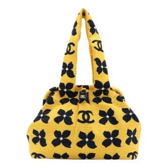 Chanel Pre-owned Canvas Handbag - Dames - Pre-owned - Geel - Maat: ONE Size