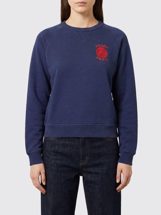 Kenzo Felpa girocollo in cotone relaxed fit con logo a contrasto