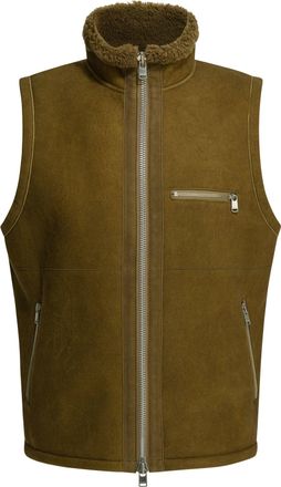 Nonnative &Auml;rmellose Jacke aus Lammfell von Nonnative