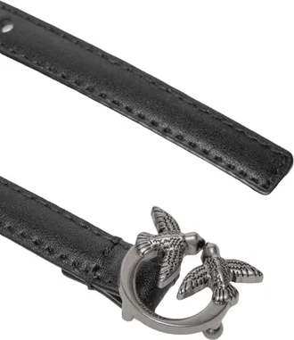 Pinko Womens Belt Black Cowhide | Accessory: Zinc Accessories