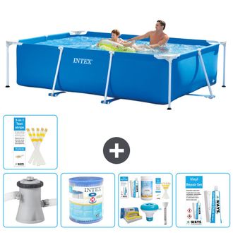 Intex Piscina Con Estructura Rectangular - 260x160x65 Cm - 7-piezas S22347