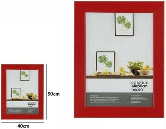 Trade Shop Trade Shop - Cornice Per Foto Fotografie Quadri Tele Dimensioni 40 X 50 Cm Rossa Portafoto