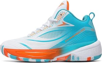 Generic Mens Plus Size Basketball Shoes Wear-Resistant Shock-Absorbing Rebound Cement Floor Sports Training Boots Walking Shoes(White,12.5 UK)