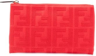 Fendi Pre-owned Clutches, female, Red, Size: ONE SIZE Pre-owned Canvas Clutch
