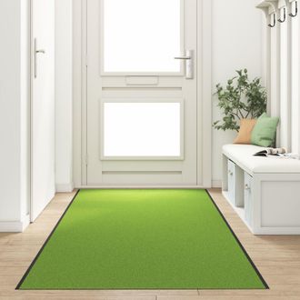 Berkfield Home Washable Green Doormat 120x350 cm | Size: Medium