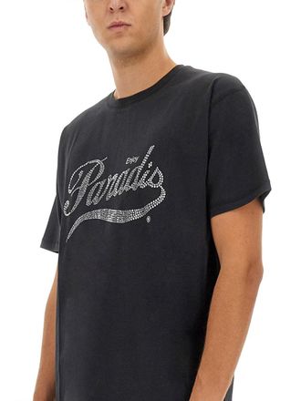 3.Paradis Coca Cola Logo Cotton T-Shirt - Black