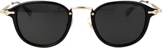 Montblanc Mb 0336S Zonnebrillen - Heren - Zonnebrillen - Zwart - 48 MM - Nylon - Accessoires