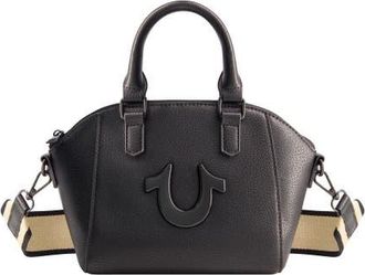 True Religion Logo Strap Mini Satchel in Black at Nordstrom
